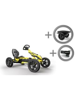 BERG Rally 2.0 DRT Yellow 3-Gang BFR-3 Pedal Gokart 24.41.03.00 - Inklusive Soundbox + Anhänger L!
