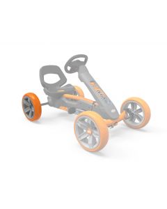 BERG Komplettrad 10x2.5 Grau-Orange Hinten Hinterrad - Für Reppy Racer Gokarts 51.69.00.18
